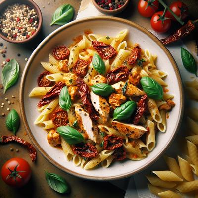 Image of Chicken Basil and Sun Dried Tomato Pasta