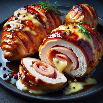 Image of Chicken Breasts Stuffed with Ham and Cheese