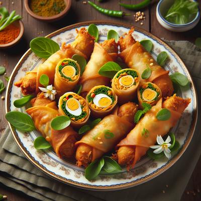 Image of Chicken Coconut Curry Egg Rolls