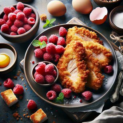 Image of Chicken Cutlets with Fresh Raspberries