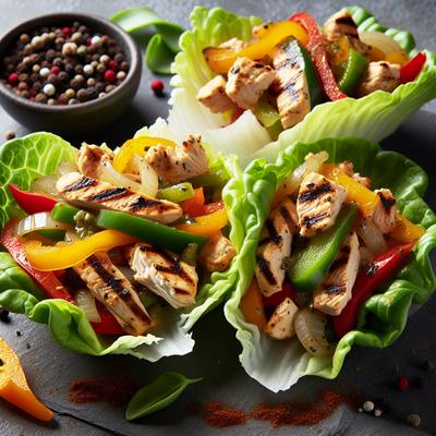 Image of Chicken Fajita Lettuce Cups Hungry Girl Ww Points 4