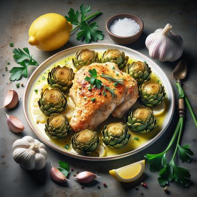 Image of Chicken Francaise with Artichoke Hearts