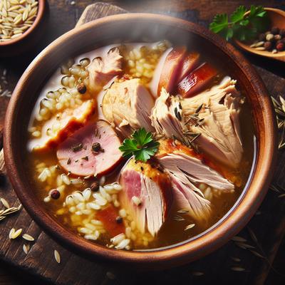 Image of Chicken Ham and Rice Soup Canja