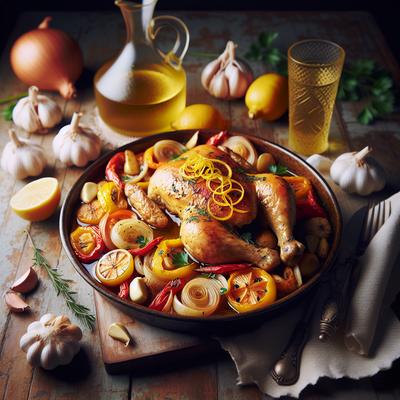 Image of Chicken Scarpariello Roast Chicken in Lemon Wine
