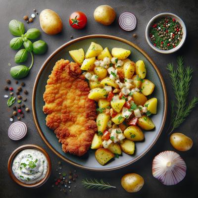 Image of Chicken Schnitzel with Warm Potato Salad