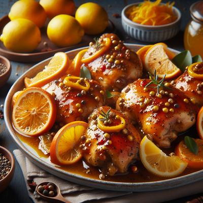 Image of Chicken Thighs with Mustard Citrus Sauce