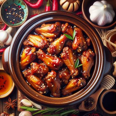 Image of Chicken Wings in Honey Sauce Crock Pot