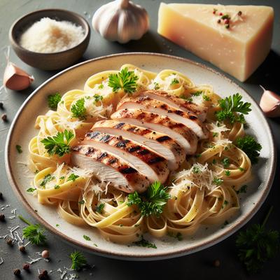 Image of Chicken with Fettuccine Alfredo