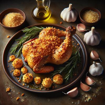 Image of Chicken with Garlic Bread Crumbs