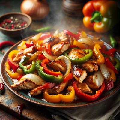Image of Chicken with Peppers and Onions