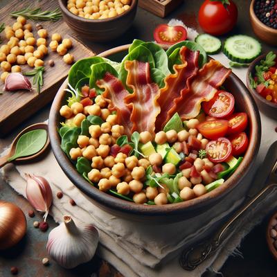 Image of Chickpea Bacon and Butter Bean Salad