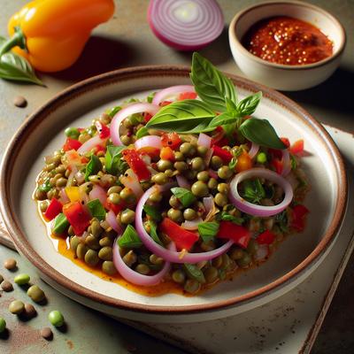 Image of Chilled Lentil Salad with Spicy Vinaigrette