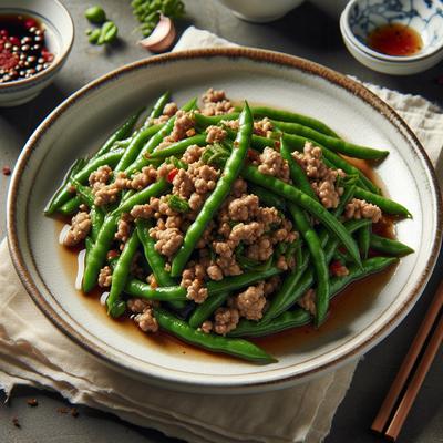 Image of Chinese Ground Pork and Green Beans