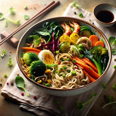 Image of Chinese Noodle Vegetable Bowl