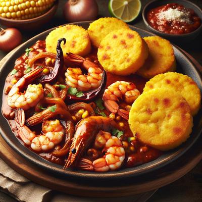 Image of Chipotle Shrimp with Corn Cakes Zwt Usa Southwest
