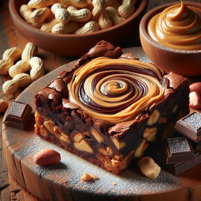 Image of Chocolate and Peanut Butter Fix Brownies
