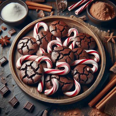 Image of Chocolate Candy Cane Cookies