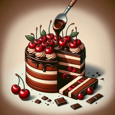Image of Chocolate Cherry Cake with Chocolate Cream Cheese Frosting