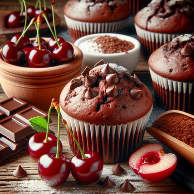 Image of Chocolate Cherry Muffins 2 Ww Points