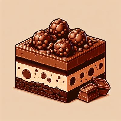 Image of Chocolate Covered Malt Ball Fudge Slice