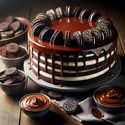 Image of Chocolate Covered Oreo Cookie Cake