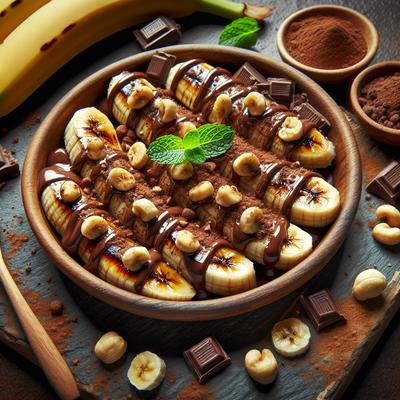 Image of Chocolate Macadamia Baked Bananas