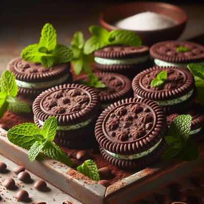 Image of Chocolate Mint Sandwich Cookies