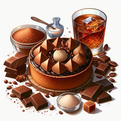Image of Chocolate Tofu Pie with Brown Sugar Bourbon Cream