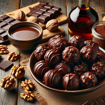 Image of Chocolate Walnut Kahlua Balls No Bake