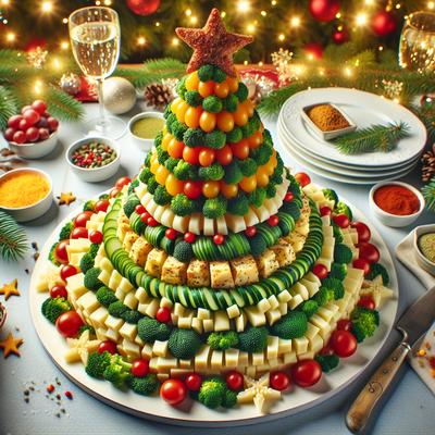 Image of Christmas Tree Edible Centerpiece