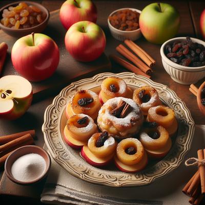 Image of Cinnamon Raisin Stuffed Apple Rings
