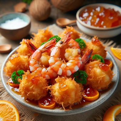 Image of Coco Shrimp with Orange Marmalade and Beer Batter