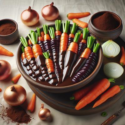 Image of Cocoa Glazed Carrots and Onions