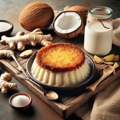 Image of Coconut Cream Pudding with Ginger Crust
