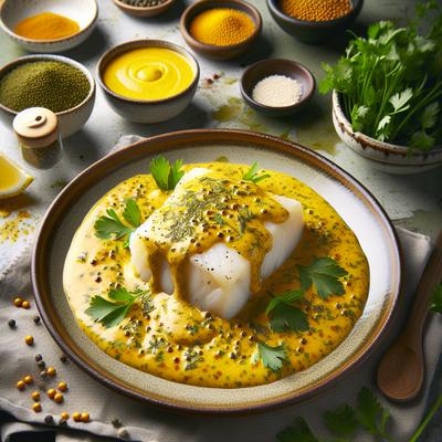 Image of Cod with Mustard Cream Sauce