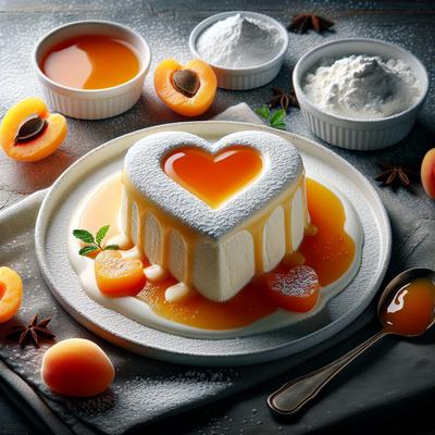 Image of Coeur a La Creme with Apricot Sauce