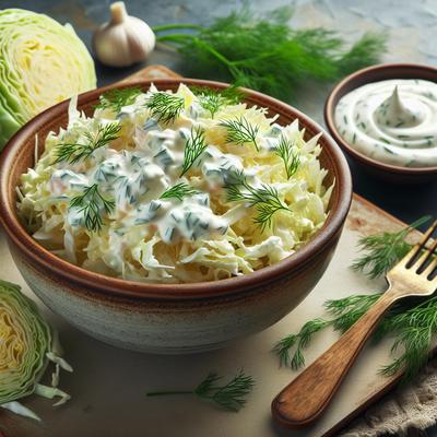 Image of Coleslaw Creamy Dill Cabbage Salad