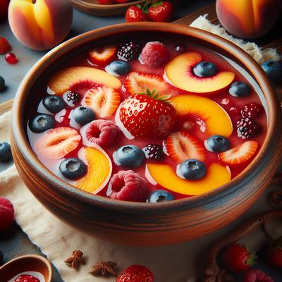 Image of Cool Peach Multi Berry Soup