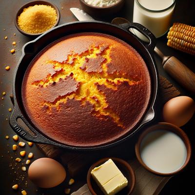 Image of Cornbread in a Skillet