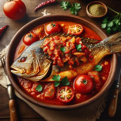 Corvina a La Chorillana Peruvian Fish in Spicy Tomato Sauce