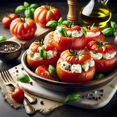 Image of Cottage Cheese Stuffed Tomatoes