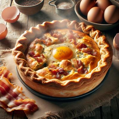 Image of Country Style Egg and Bacon Pie