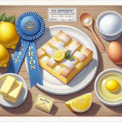 Image of County Fair First Prize Blue Ribbon Lemon Bars