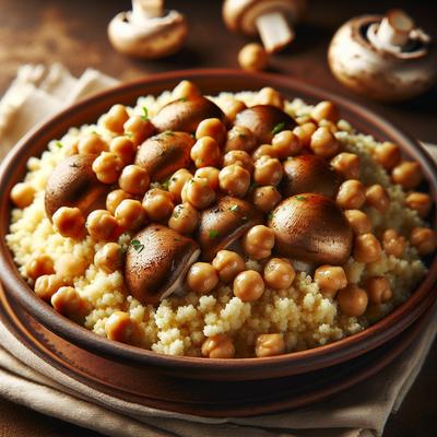 Image of Couscous with Mushrooms Chickpeas