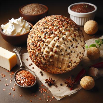 Image of Cracked Pepper Flax Seed Cheese Ball