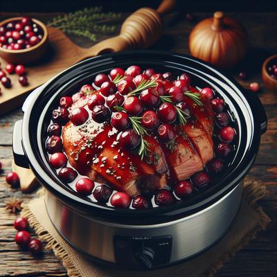 Image of Cranberry Pork Roast in the Crock Pot