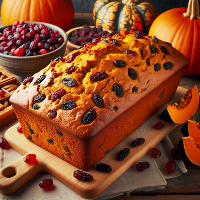 Image of Cranberry Raisin Pumpkin Bread