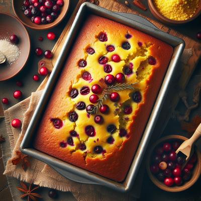 Image of Cranberry Upside Down Cornbread