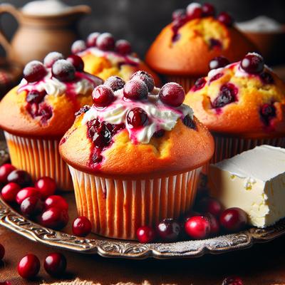 Image of Cream Cheese Cranberry Muffins