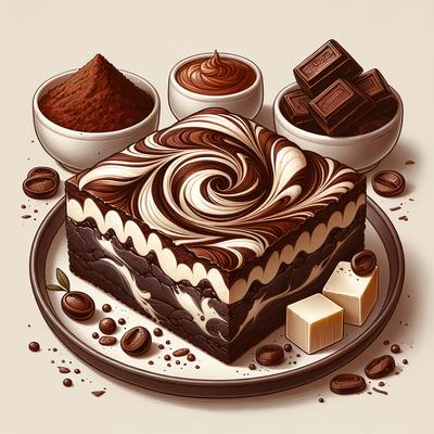 Image of Cream Cheese Marbled Chocolate Brownie
